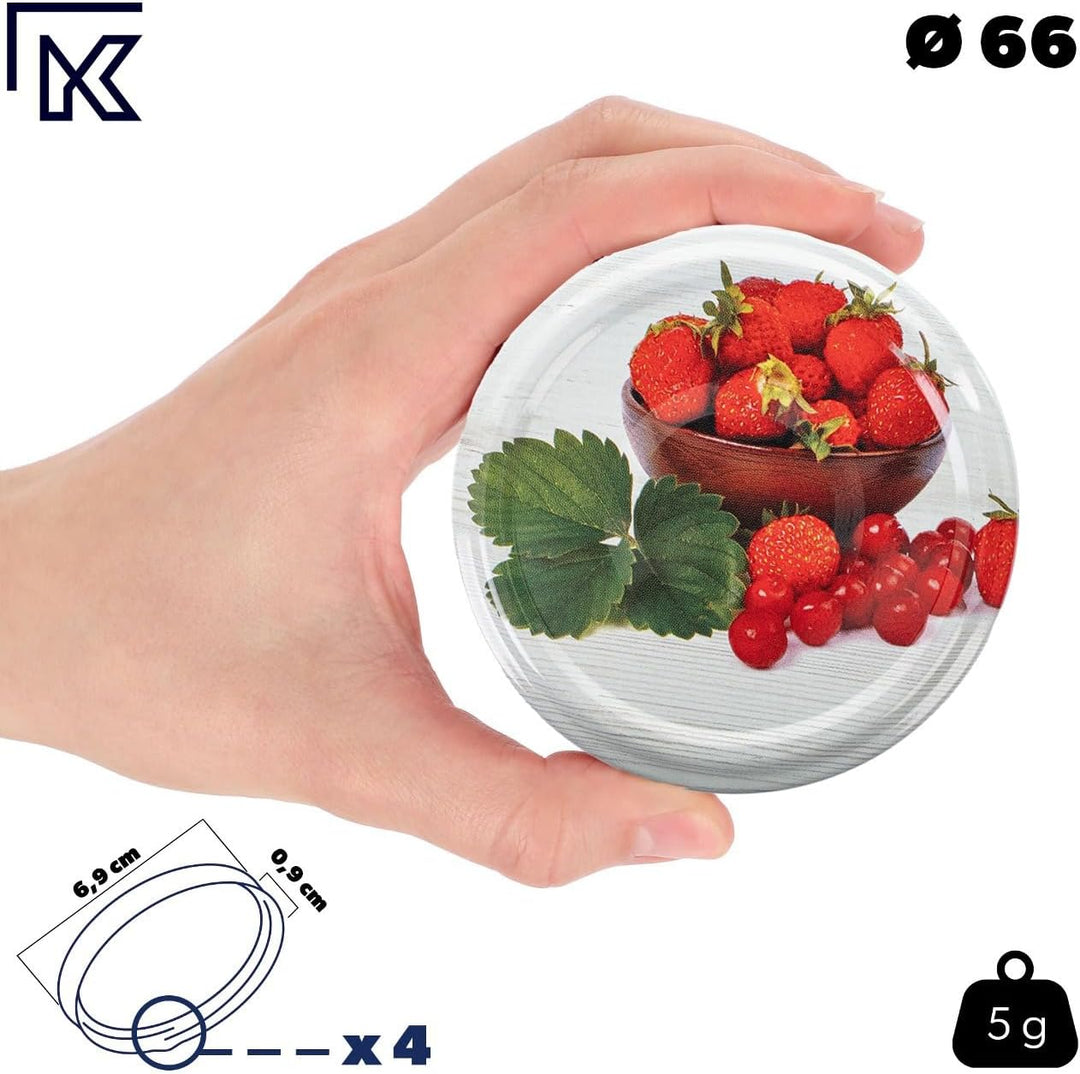 KADAX 100er Set Einmachgläser 200ml TO66, Marmeladengläser Vorratsgläser Mason Jar mit Schraubdeckel