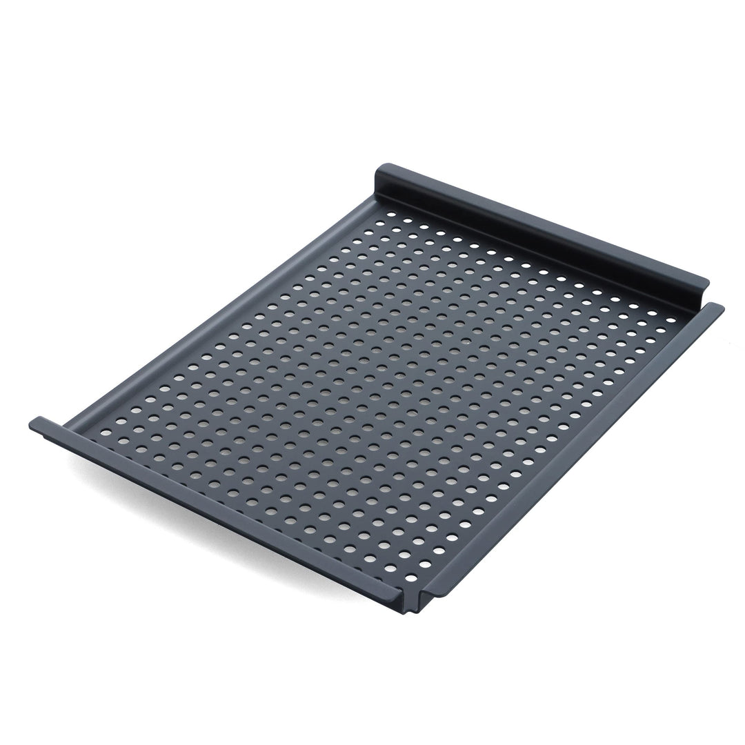 Merten &amp; Storck Carbon Steel BBQ-Bratpfanne aus Carbonstahl, 43,5 x 32,5 cm, Perforation für Öl- und
