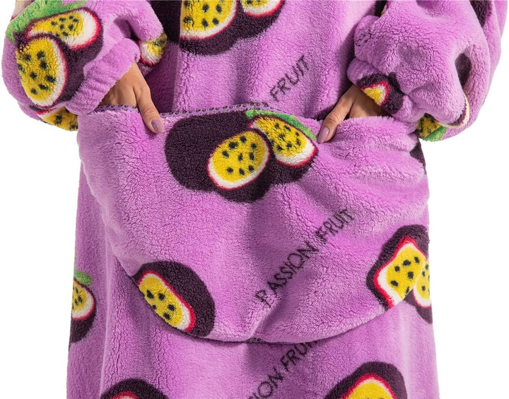 Verlängert Übergrosse Hoodie Decke,Decken Hoodie Damen mit Tasche und Kapuze,Superweiche und Warme K