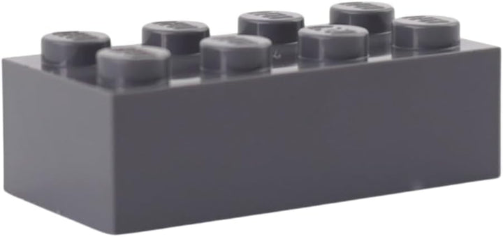 LEGO Classic. 100 Stück 2 x 4 Steine mit Steinetrenner (dunkelgrau)