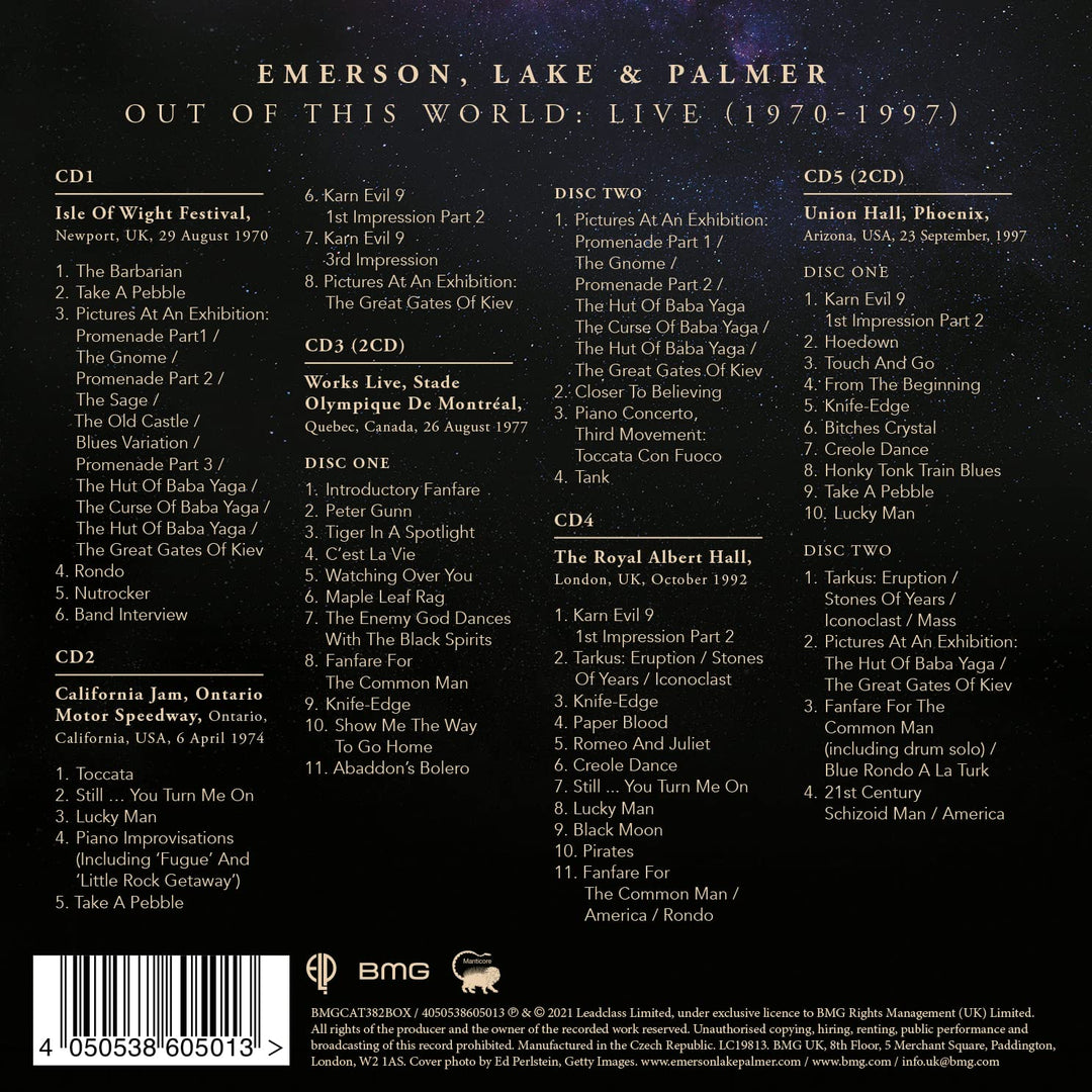 Out of This World:Live (1970-1997), Audio-CD