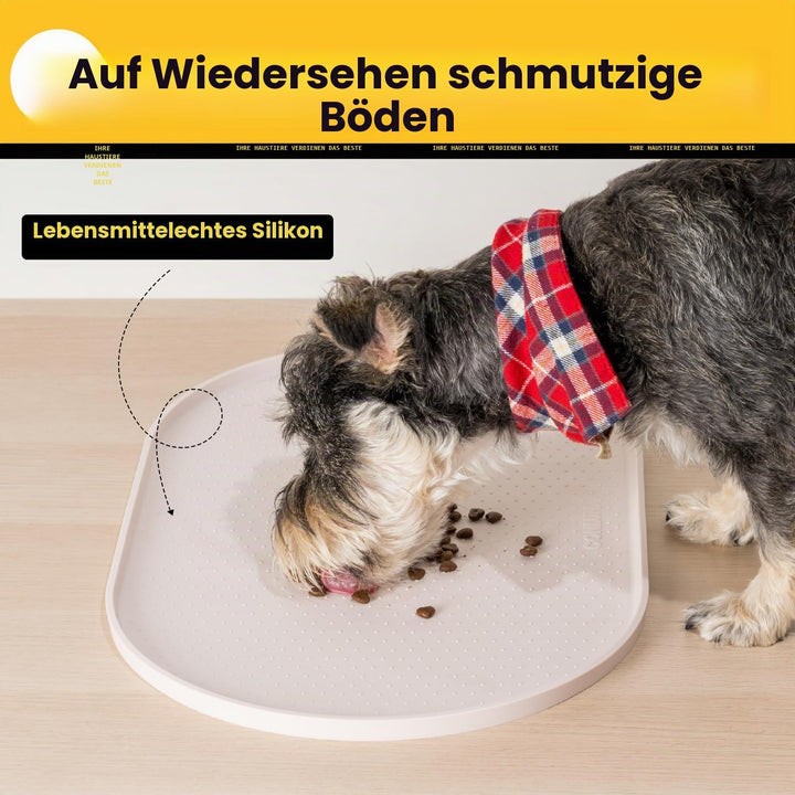 Conlun Napfunterlage Hund,1,2cm Hohe Ränder Futtermatte Katzen zur Vermeidung von Verschüttungen,BPA