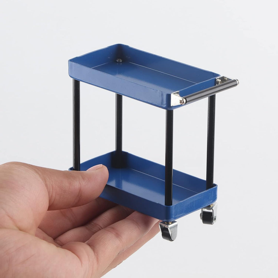 Werkzeugwagen Kit, Werkzeug Trolley Kit 2 Stöckiger Werkzeug Aufbewahrungswagen Mobile Werkstatt Gar