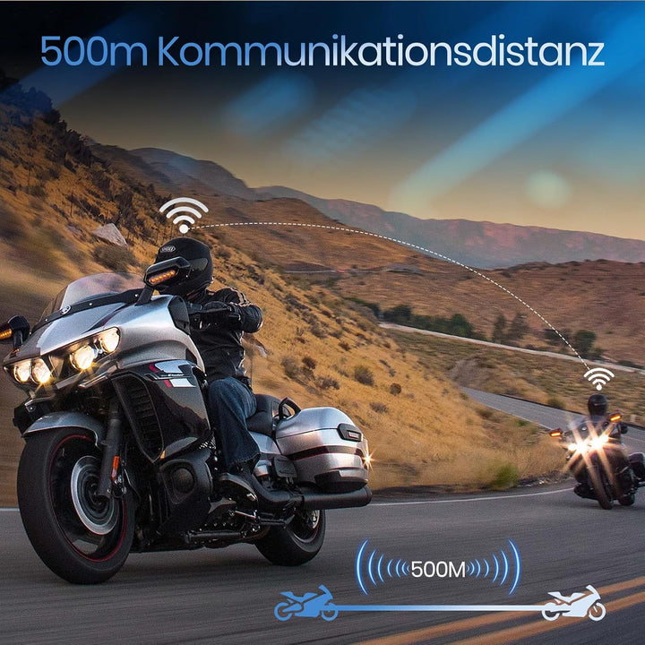 Motorradhelm Bluetooth Headset, Motorrad Headset für Radfahren Skifahren