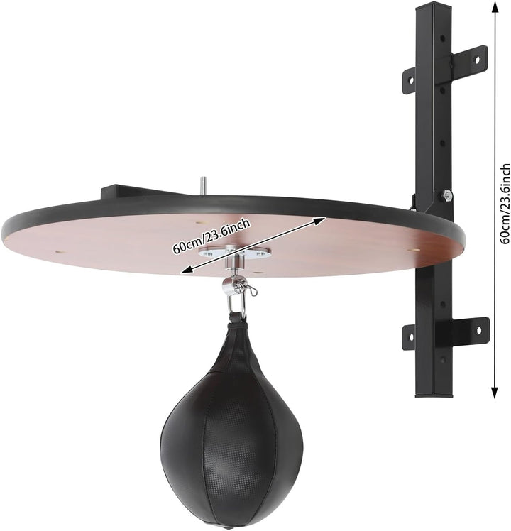 Speed Bag Plattform Für Boxtraining Mit Stahl Holz Und PU 30 cm Höhenverstellbar Leise Wandmontage H