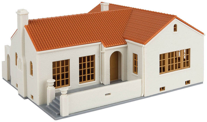 Walthers Cornerstone 933-3785 Bungalow im Missions-Stil, 4-15/16 X 5-9/16 X 2-13/16" 12.5 X 14.1 X 7