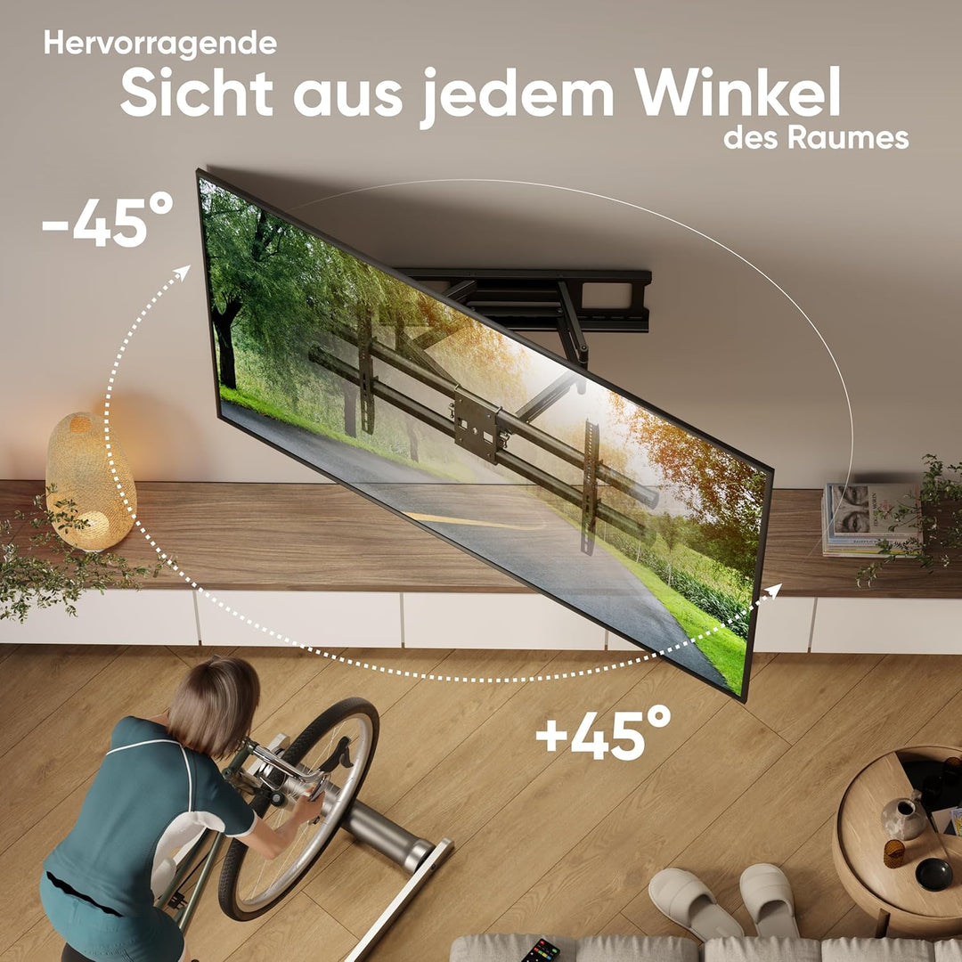 ONKRON TV Wandhalterung schwenkbar für 42-120 Zoll Fernseher bis 100 kg, TV Halterung ausziehbar, Fe