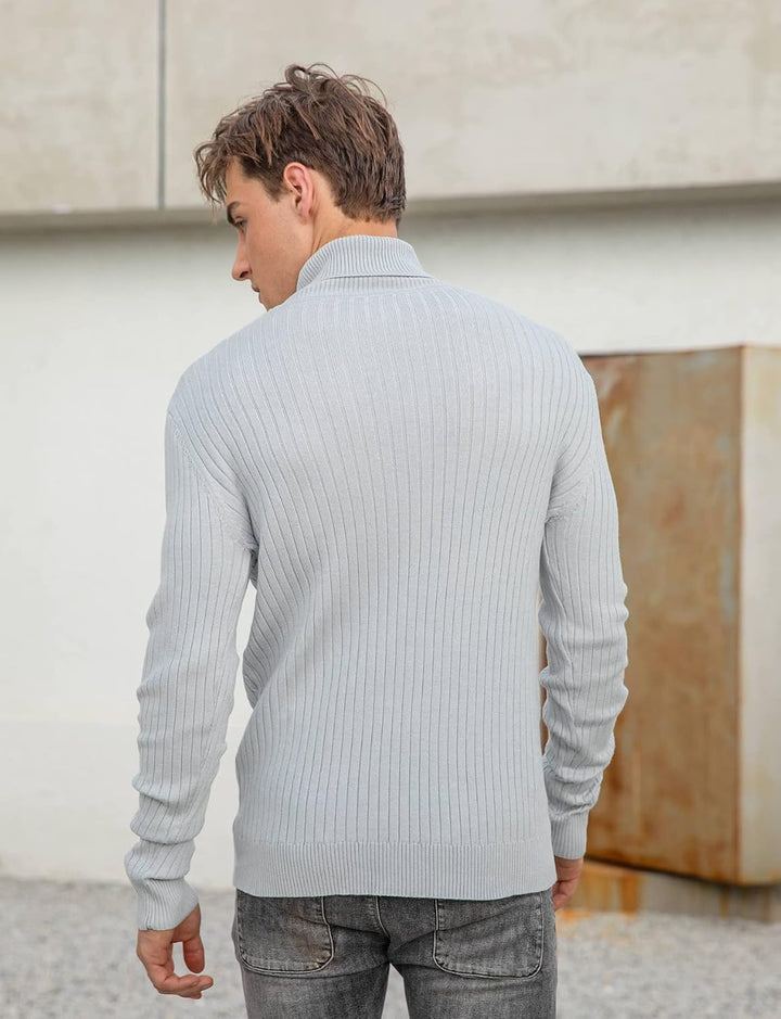 AIDEAONE Rollkragenpullover Herren Stehkragenpullover Winter Pullover Rollkragenstrickpullover Rollk