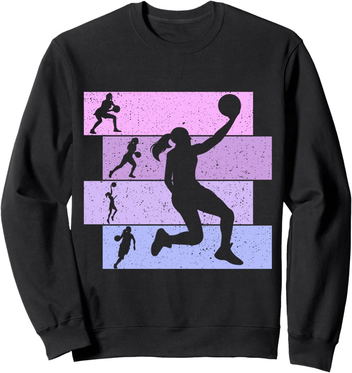 Basketball Mädchen Basketballerin Damen Kinder Sweatshirt