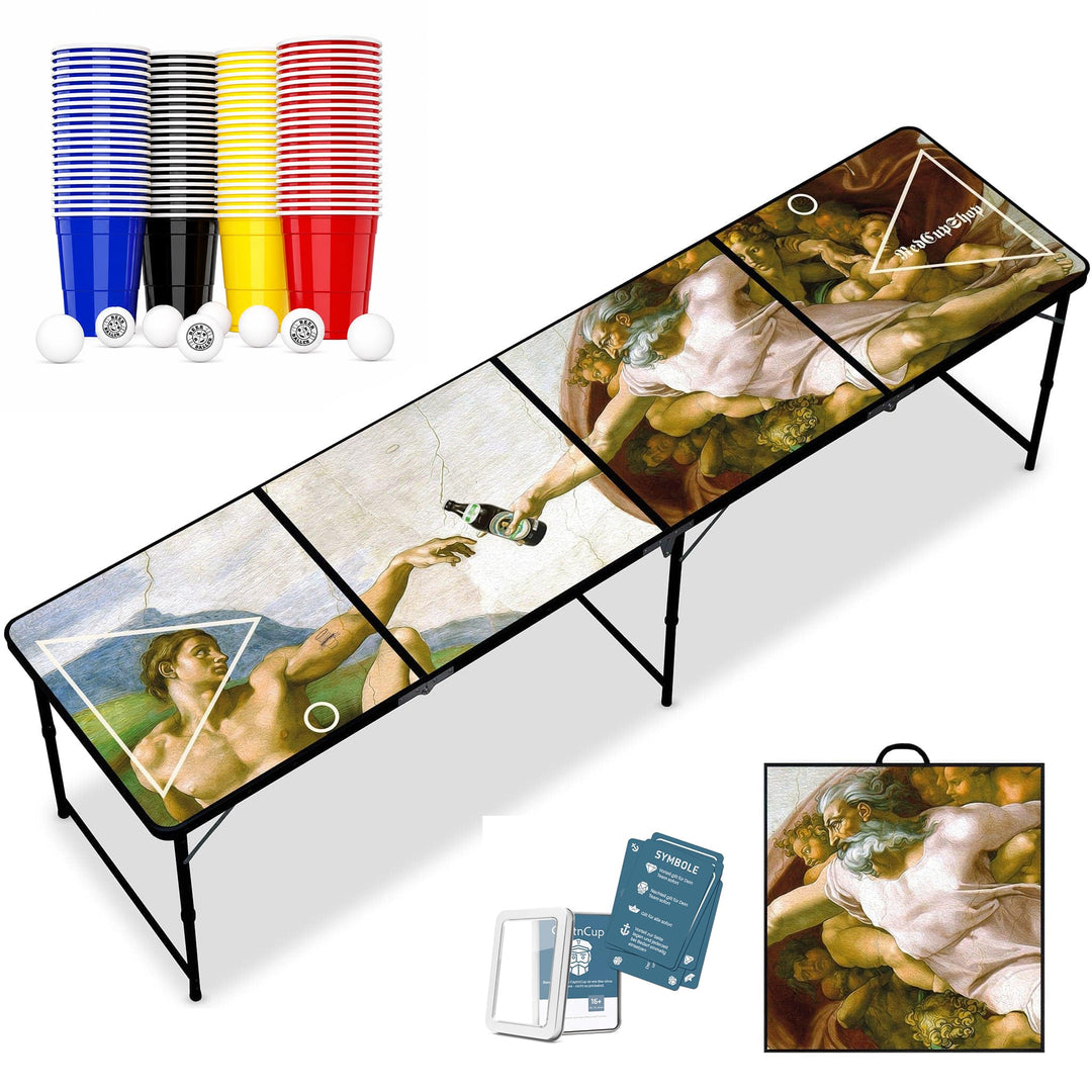 Beer Pong Tisch klappbar | Schaffung des Bieres | 240 x 60 x 70 cm Bier Pong Tisch | Aluminium Party