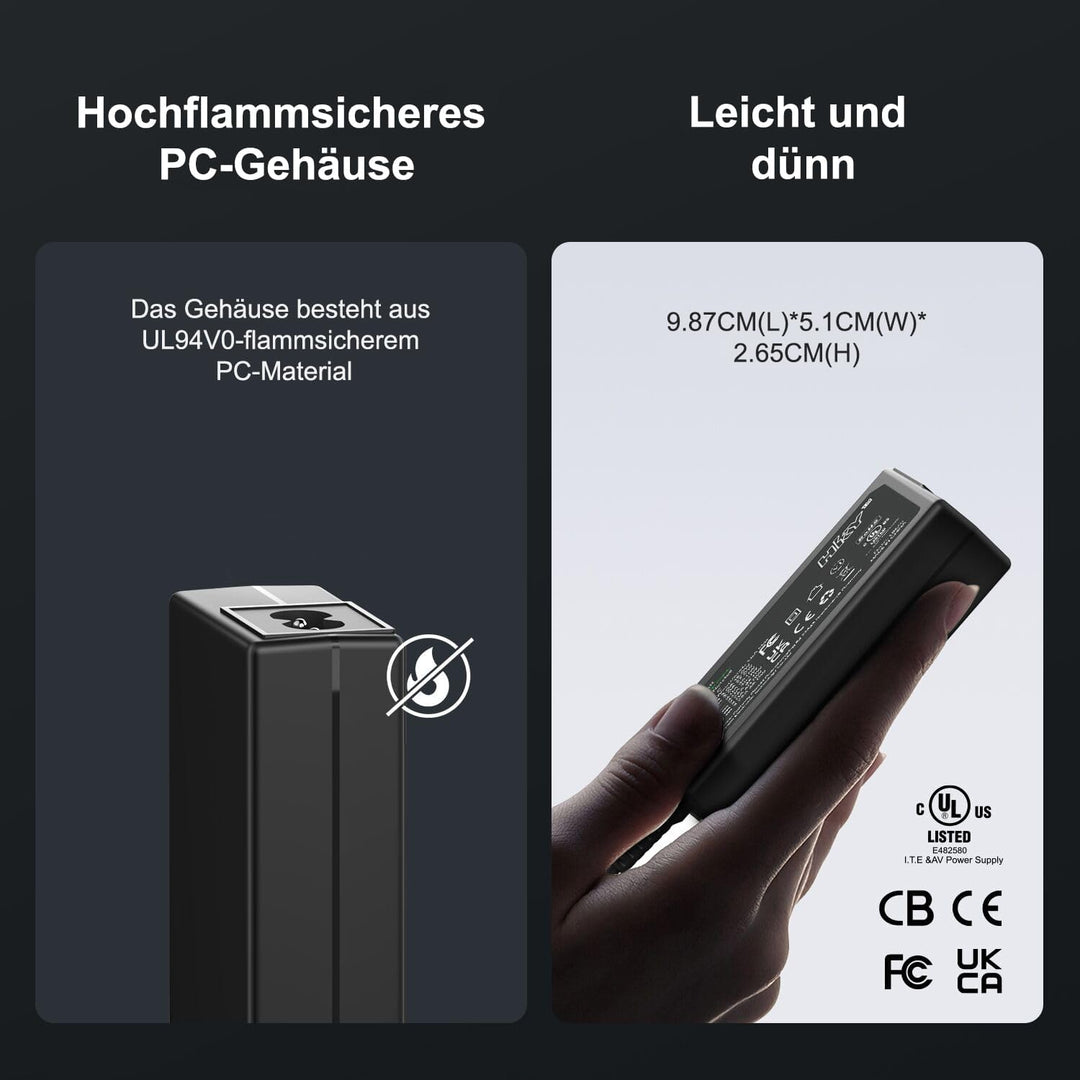 HKY 65W 40W USB C Schnellladegerät für Dell Pro 14 13 16 Plus Laptop USB-C AC/DC Adapter Ladekabel f
