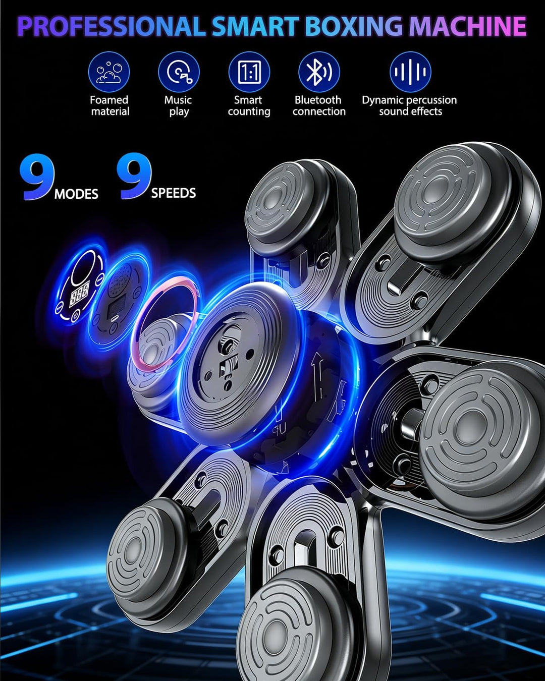 Music Boxing Machine, LED Licht Bluetooth Musical Boxmaschine