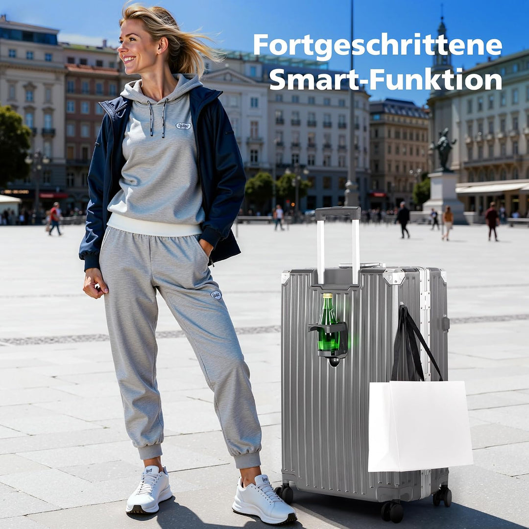 ALPHA CAMP Kofferset 2 Teilig Grösse M XL Reisekoffer Leicht Hartschalenkoffer Polycarbonat Luggage