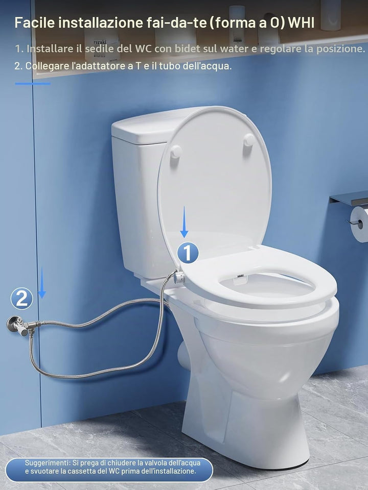 WC Sitz mit Bidet,YEAUPE PRO WC Sitze mit Absenkautomatik, nicht elektrisch, mit selbstreinigenden D