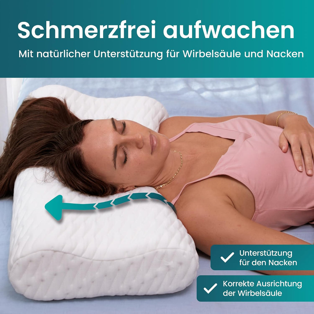BLISSBURY Konturenkissen, verstellbares Memory-Schaum-Konturkissen | Halswirbelkissen bei Nackenschm