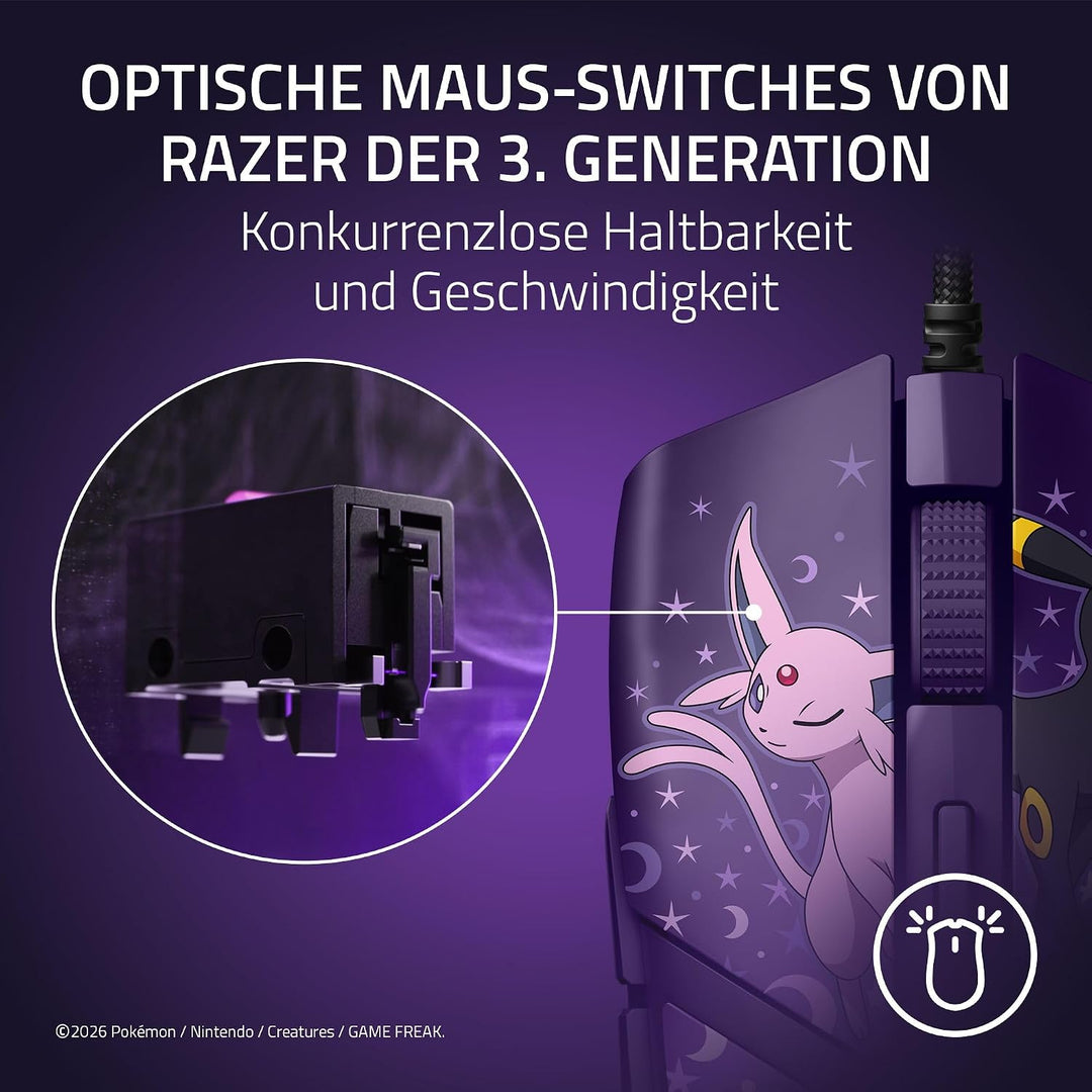Razer Cobra Pokémon Espeon &amp; Umbreon Edition - Leichte kabelgebundene Gaming-Maus mit Chroma RGB - 5