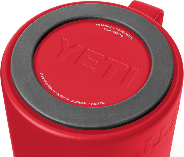 YETI Rambler Stempelkanne Mit DuraSip Keramikbeschichtung, Rescue Red, 64 oz (1.9 L), Rescue Red
