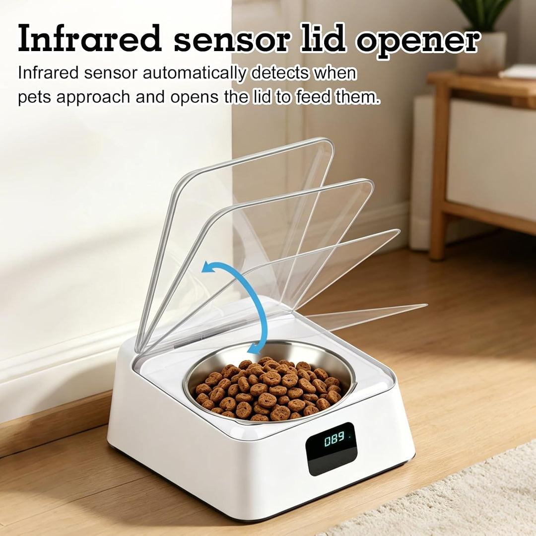 Futterautomat Katze Nassfutterautomat für Katzen, 350 ml Katzenfutter Automat Infrarot Sensor Automa