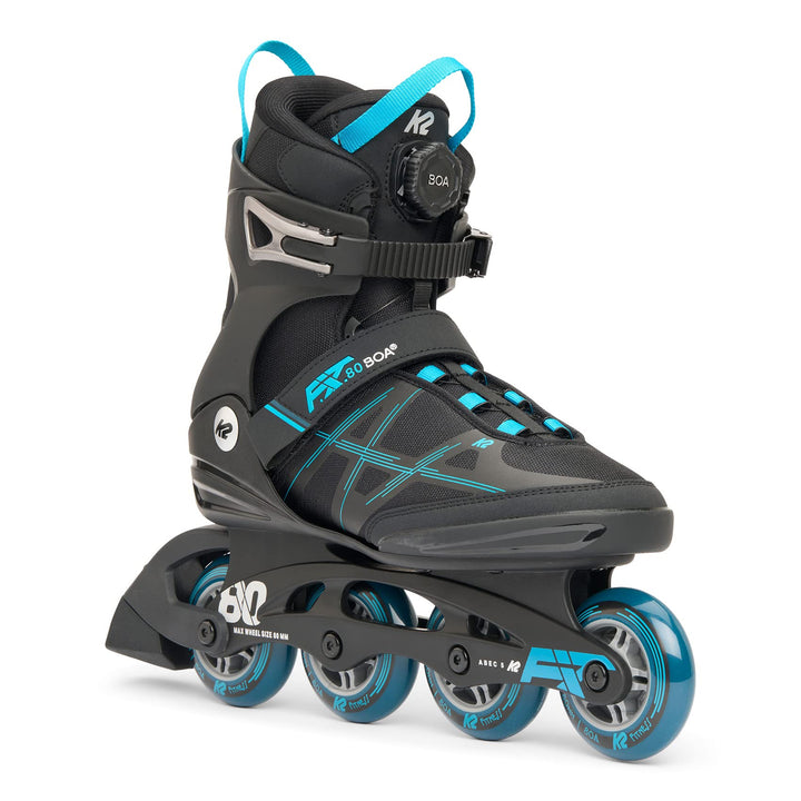 K2 Herren F.i.t. 80 Boa Inline Skates EU: 40.5 (UK: 7 / US: 8) black - blue, EU: 40.5 (UK: 7 / US: 8