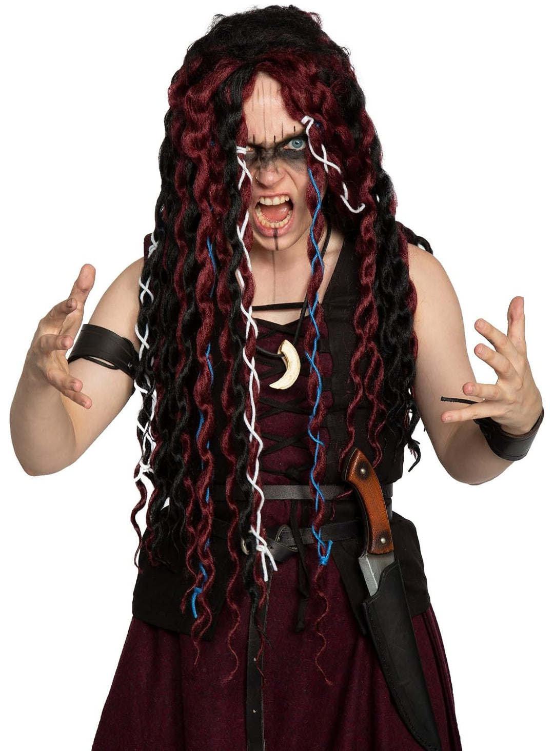 Voodoopriesterin Perücke - Kostüm-Zubehör Karneval, Halloween &amp; Motto-Party, Voodoopriesterin