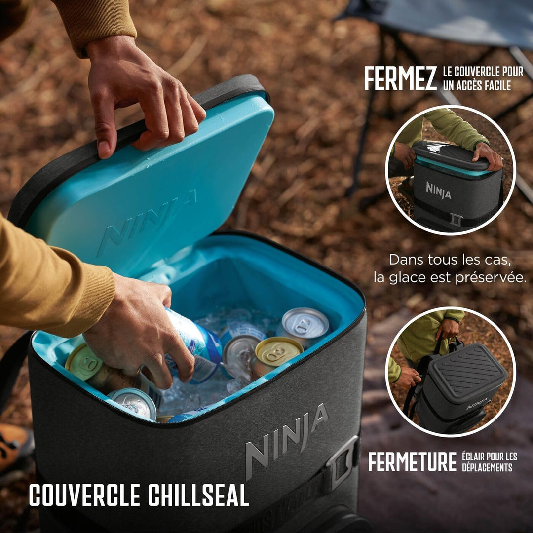 Ninja FrostVault Go Outdoor Flexibler 23-Liter-Kühlrucksack, Anthrazitgrau