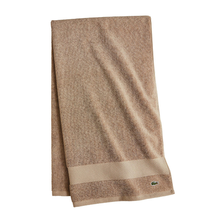 Lacoste Heritage Supima Badetuch, Baumwolle, 88,9 x 177,8 cm, Sandfarben