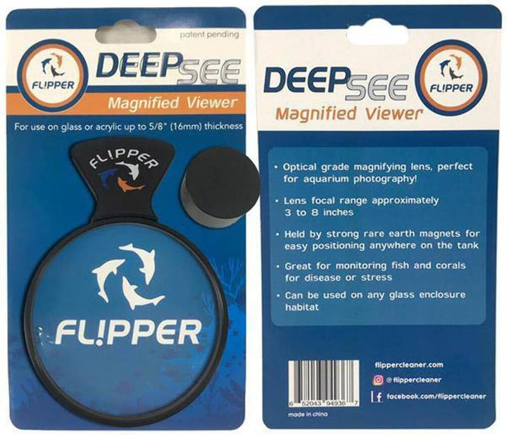 FL!PPER Flipper DeepSee Vergrösserter Magnetischer Aquariumspion 10,2 cm STD 4", STD 4"