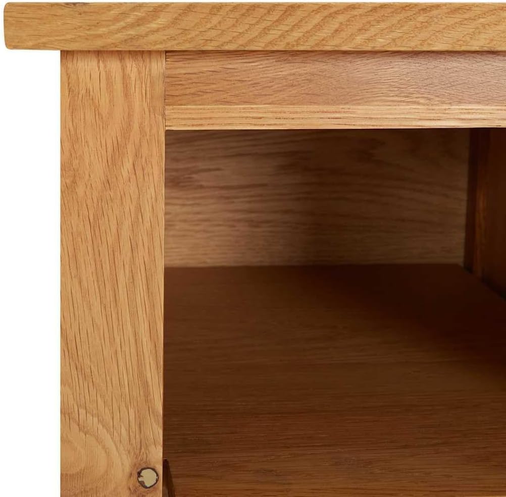 Schuhregal 90x37x45 cm aus massivem Eichenholz mit sechs Fächern, schmaler Ablageschrank, platzspare