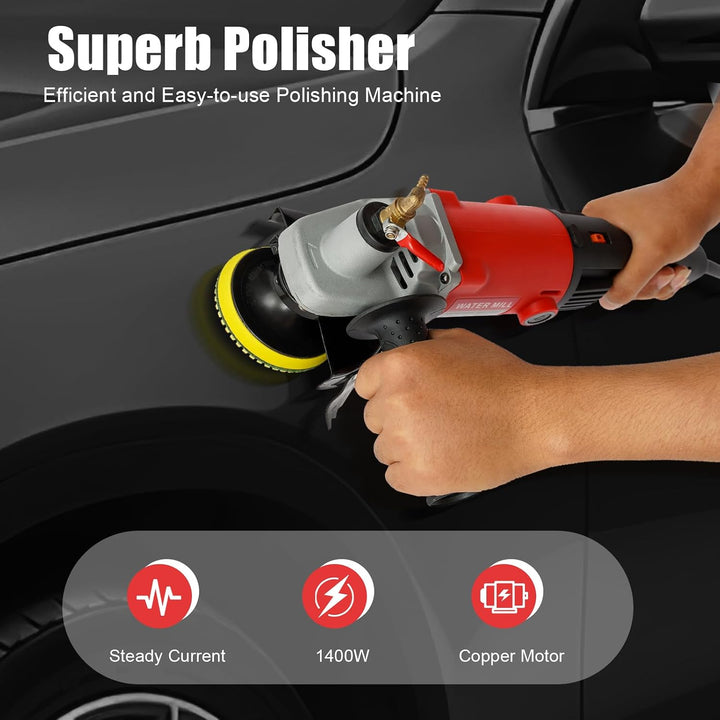 1400 W Nass-Steinpolierer, 220 V 6 Polierer mit variabler Geschwindigkeit, elektrischer Nasspolierer