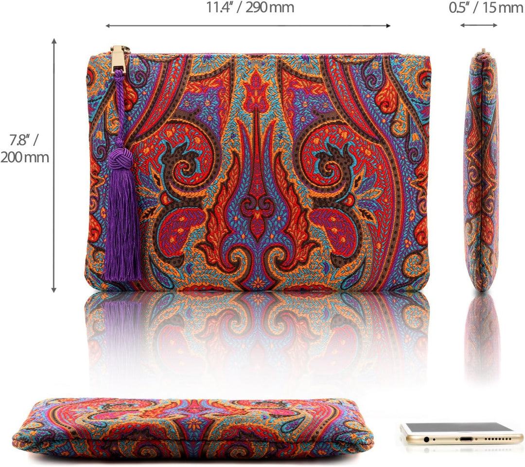 Otto Angelino Designer Damen Bohemian &amp; Fashion Clutch Geldbörse – Mehrere Fächer für Geld, Karten,