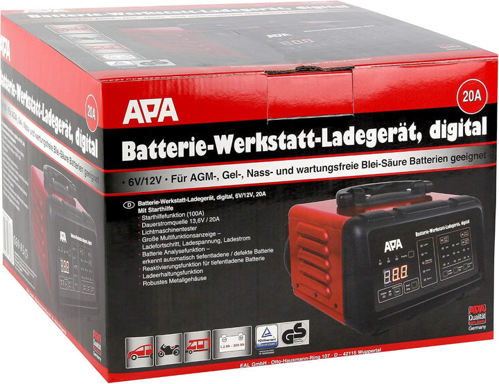 APA 16623 Werkstattladegerät 12 V, 6V 20A 20 A Ladestrom, 20 A Ladestrom