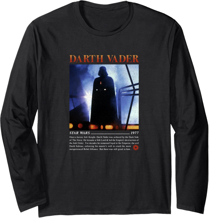 Star Wars Darth Vadar Movie Poster Star Wars 1977 Langarmshirt