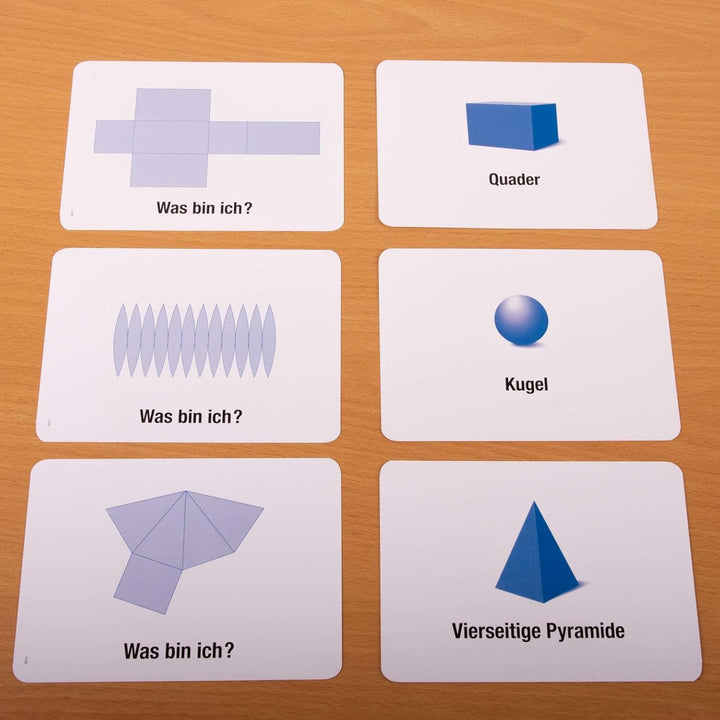 Arbeitskartei zu den Geometrischen Körpern und Formen, Montessori Freiarbeit, 100 Aufgabenkarten in