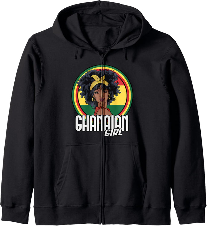 Ghanaisches Madchen Ghana Flagge Geschenk Flag Gift Kapuzenjacke