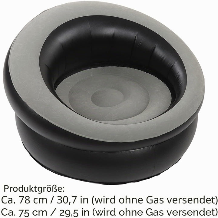 Aufblasbare Couch, Beflockt Luftsofa, Einfacher Aufblasbarer Stuhl Sofa, Aufblasbarer Sessel Klein f