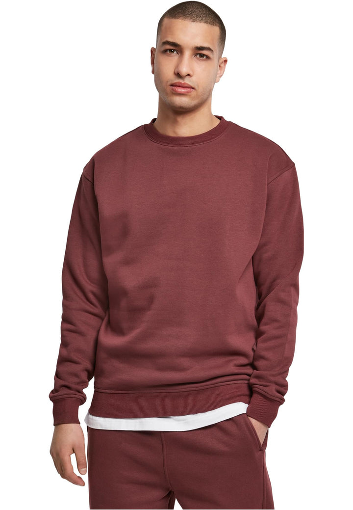 Urban Classics Herren Basic Pullover Crewneck Sweatshirt, verfügbar in 6 Farben, einfarbig, mit Rund