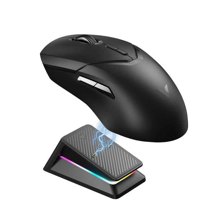 Rapoo VT9SE Plus Kabellose Gaming-Maus mit RGB Magnetische Ladestation VT9SE PLUS Schwarz, VT9SE PLU