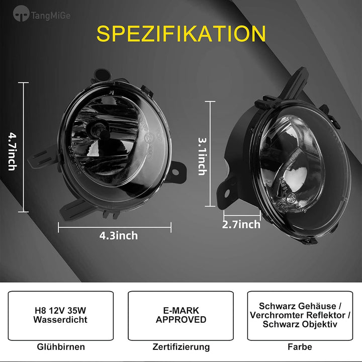 TangMiGe Nebelscheinwerfer für BMW (F20 F21 F22 F23 F30 F31 F32 F33 F34 F36 F45 F46, Active Gran Tou