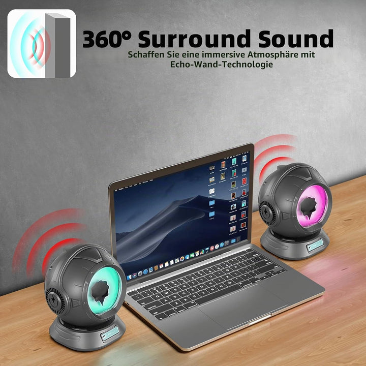 sovenomund Ferrofluid Lautsprecher, Ferrofluid Audio Visueller Bluetooth-Lautsprecher, tanzendes Fer