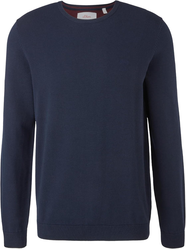 s.Oliver Herren Pullover mit Logo-Stickerei L Blau(5978), L Blau(5978)
