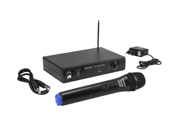 Omnitronic VHF-101 Funkmikrofon-System 201.60MHz | Empfangseinheit und Handmikrofon in PLL-Technik |
