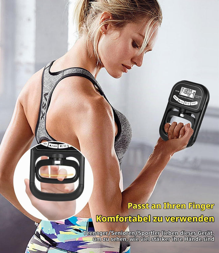 Digitaler Handkraftmessgerät,180 kg Griffkrafttrainer,Hand Dynamometer Grip Strength Trainer,Verstel