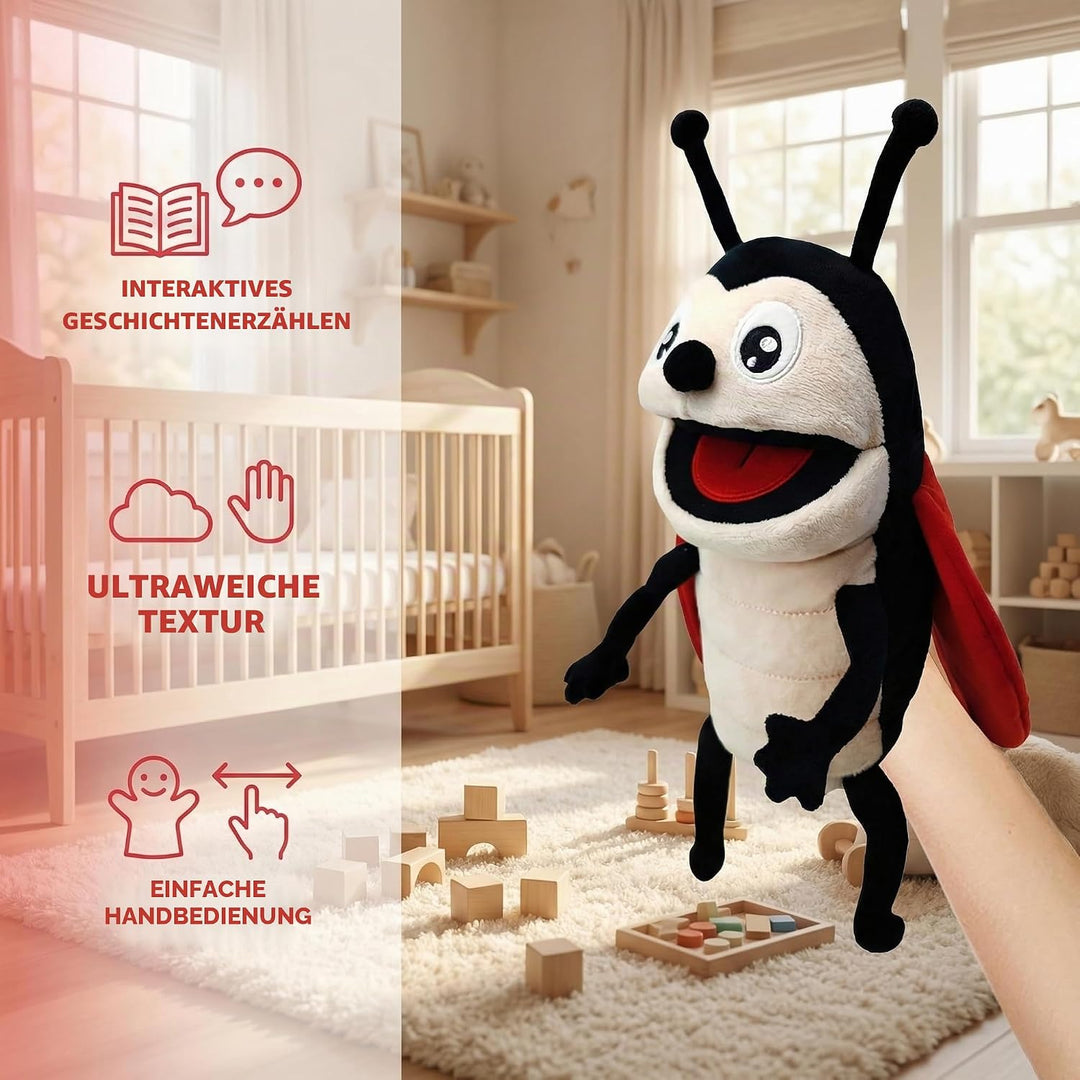 Insekten-Handpuppen für Kinder, Kleinkinder, inklusive Bienen, Schmetterlingen, Libellen usw. mit be