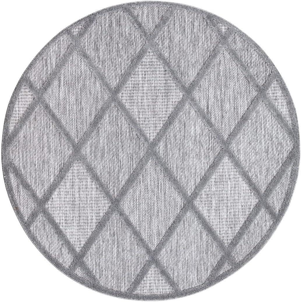 carpet city In-&amp; Outdoor Teppich - Rund 200 cm - für Innen-&amp; Aussenbereich - Wetterfest Balkon-Teppi