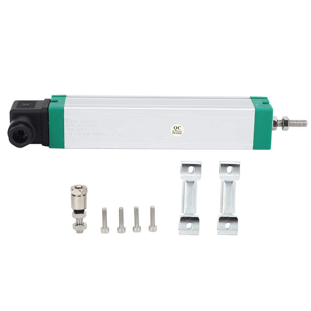 Walfront Elektronischer Lineal-Verschiebungssensor KTC-100 (1 x Wegsensor, Stecker, 3 Zubehör, 4 Sch