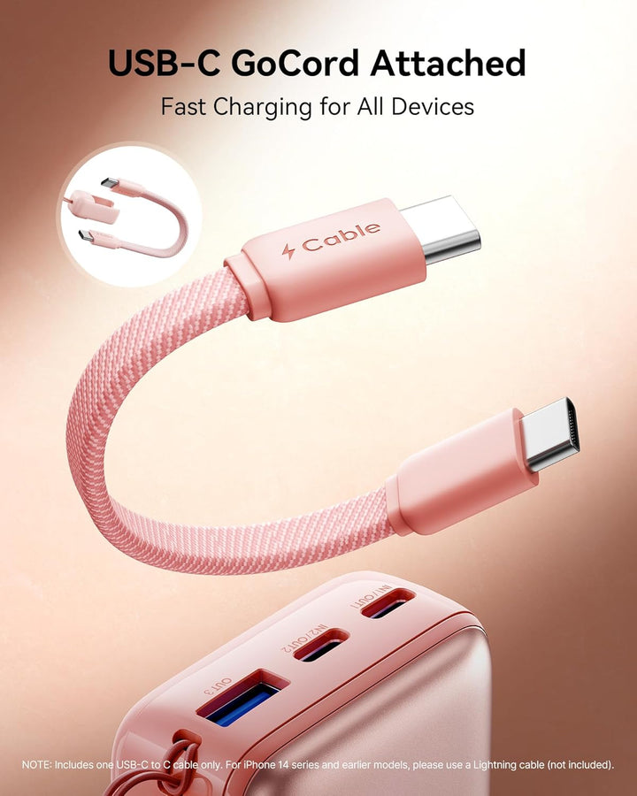 INIU Mini Power Bank, 45W 10000mAh Powerbank Klein Aber Stark (USB C In &amp; Out), Schnellladefunktion