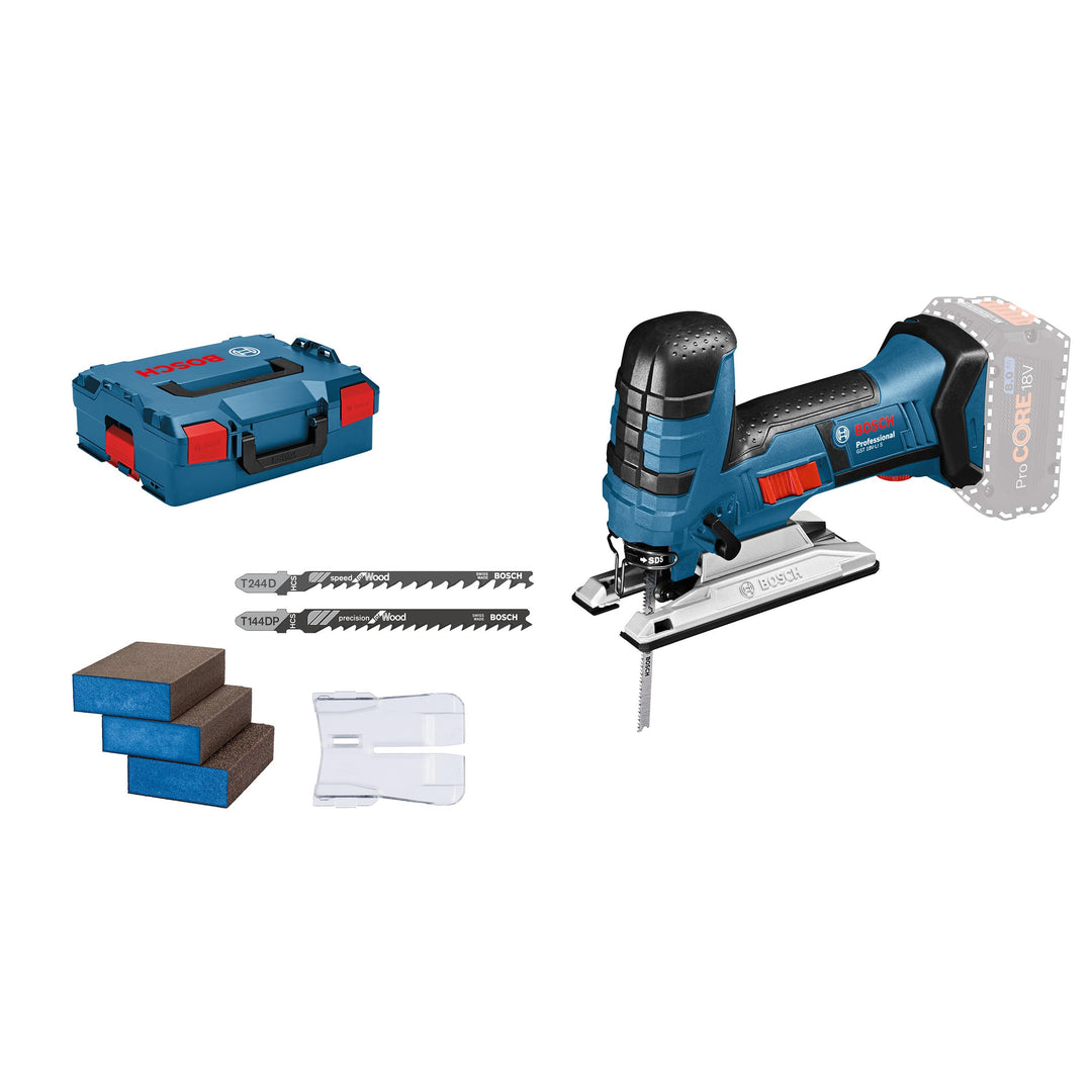Bosch Professional 18V System Akku Stichsäge GST 18 V-LI B (Bügelversion, Schnitttiefe in Holz/Alu/M