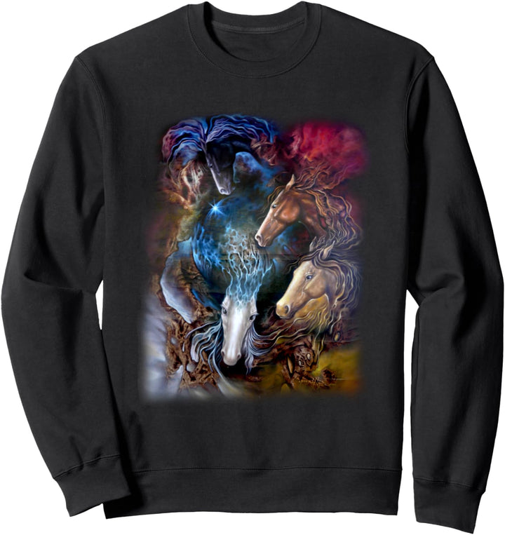 Die vier Pferde der Elemente Sweatshirt