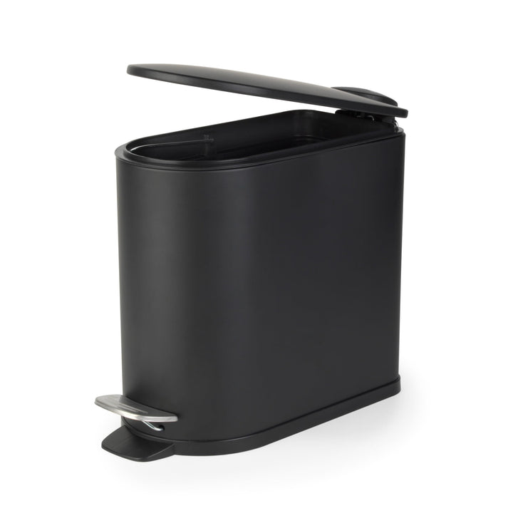 Beldray Treteimer für Badezimmer, 5 Liter, kleiner WC-Mülleimer mit Soft-Close-Deckel, D-förmiger Sa