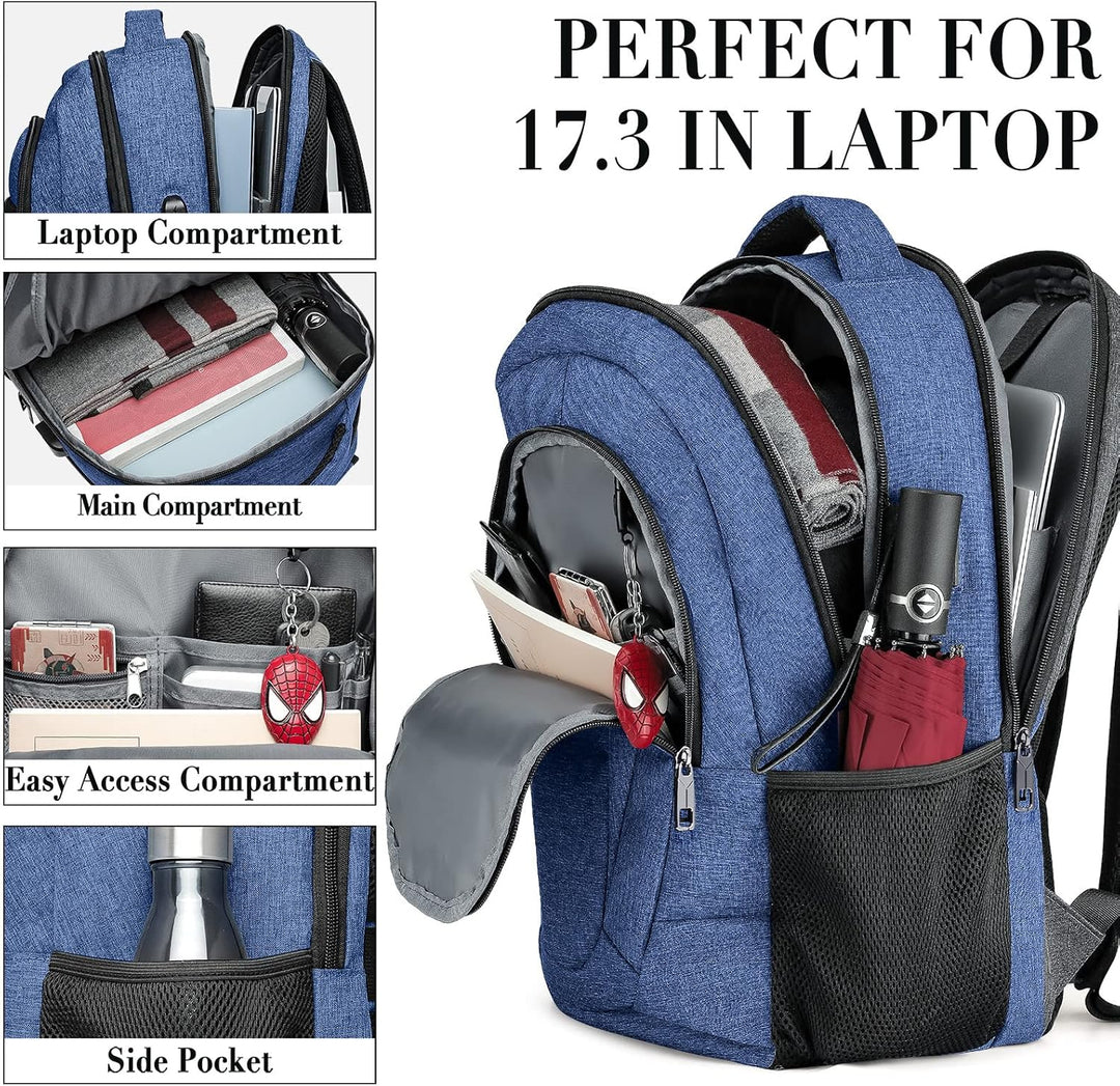 BIKROD Rucksack Herren und Damen, Schulrucksack Jungen Mädchen Teenager, Wasserdicht Rucksack | 17.3